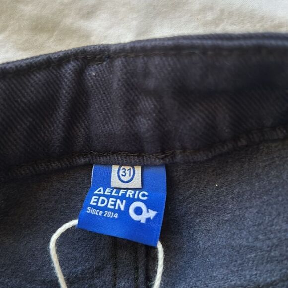 AELFRIC EDEN MULTI POCKET CARGO PANTS, Denim, Navy Blue, size 31, NWT - Picture 9 of 10